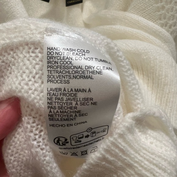 NWT new Anthropologie 3X plus caballero sheer pullover sweater white ivory - Picture 9 of 15